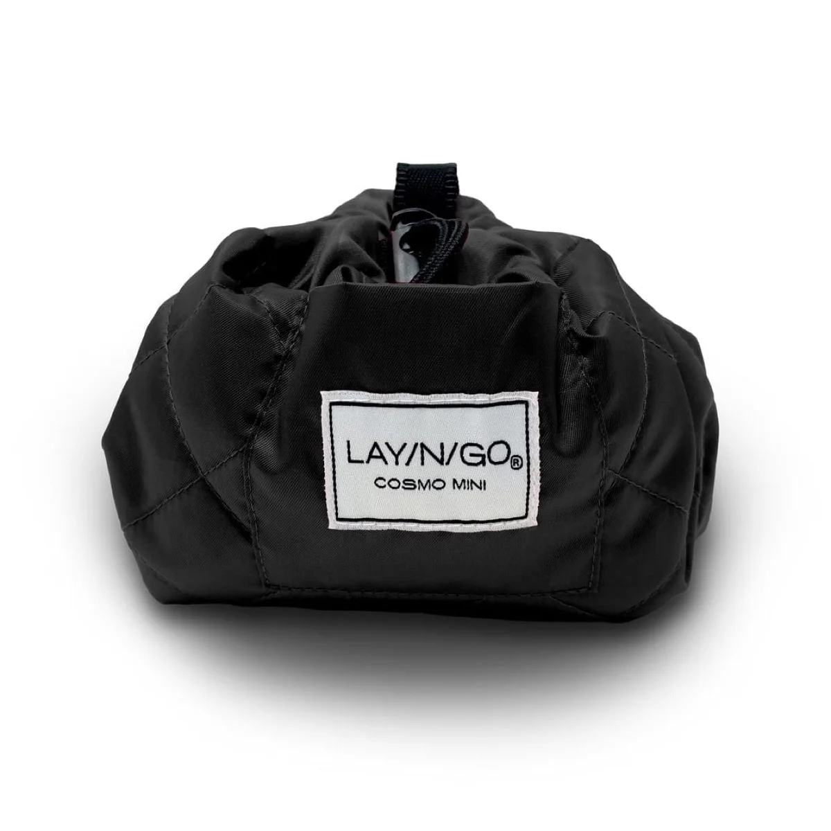 Black Lay-n-Go COSMO Mini drawstring cosmetic bag