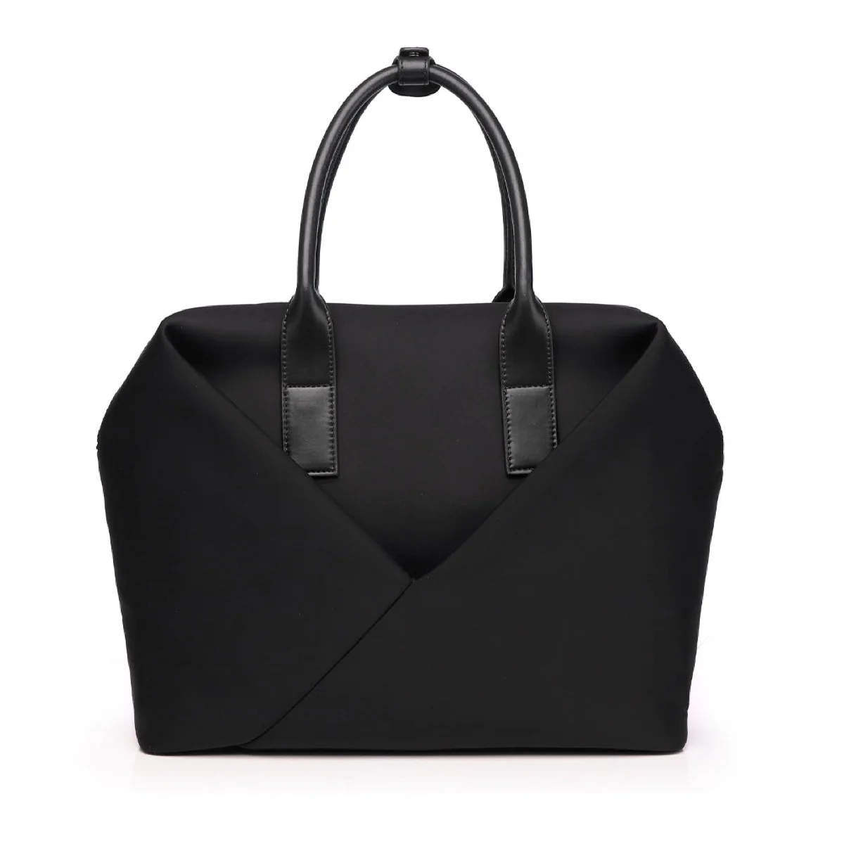 Black Lux & Nyx Large Origami Tote with gold hardware